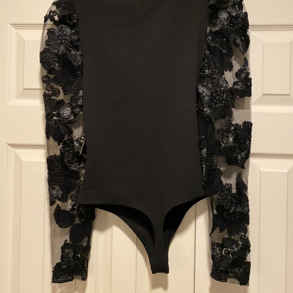 Express Black Lace Bodysuit